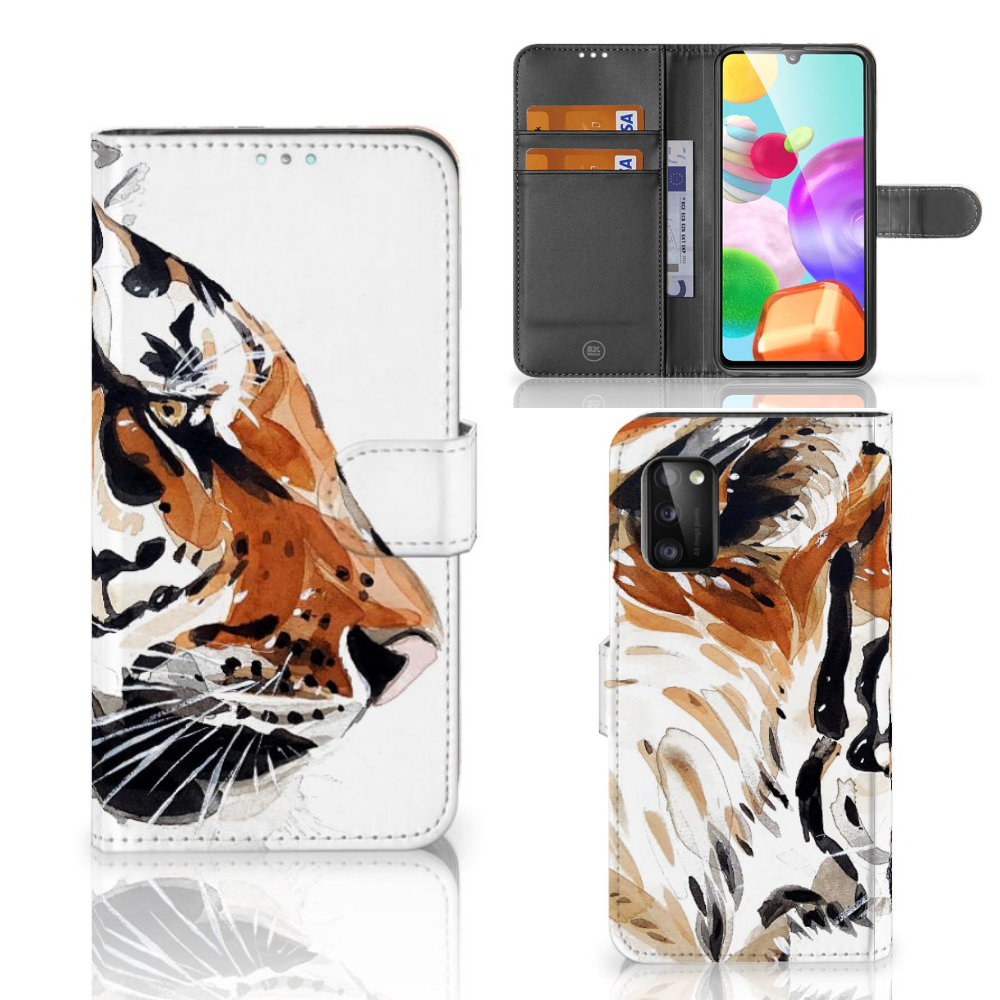 Hoesje Samsung Galaxy A41 Watercolor Tiger