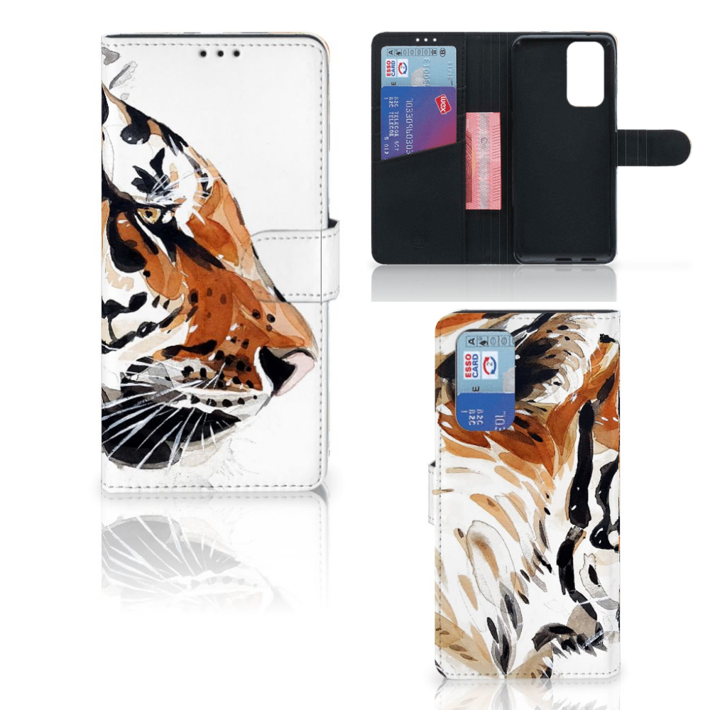 Hoesje OnePlus 9 Pro Watercolor Tiger