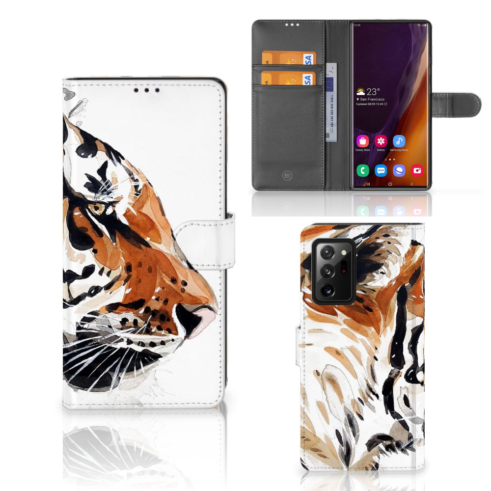 Hoesje Samsung Galaxy Note20 Ultra Watercolor Tiger