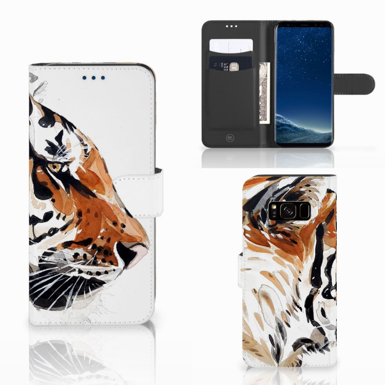 Hoesje Samsung Galaxy S8 Watercolor Tiger