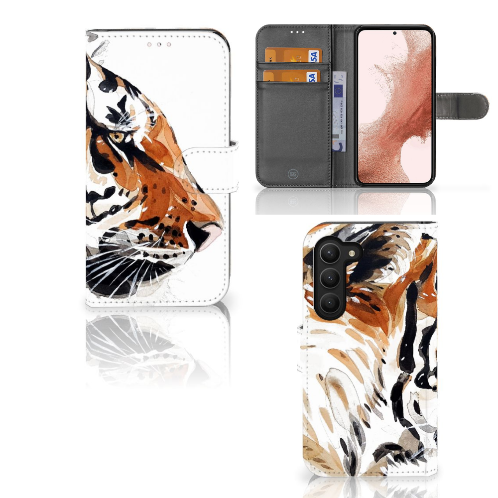 Hoesje Samsung Galaxy S23 Watercolor Tiger