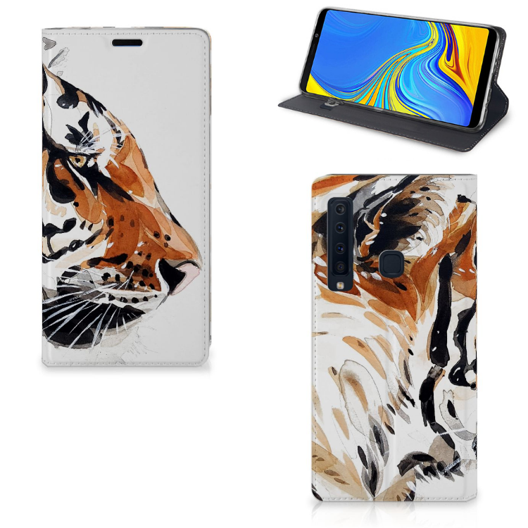 Bookcase Samsung Galaxy A9 (2018) Watercolor Tiger