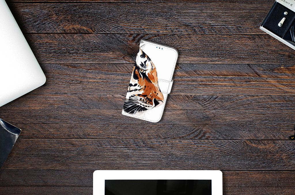 Hoesje iPhone 14 Pro Watercolor Tiger