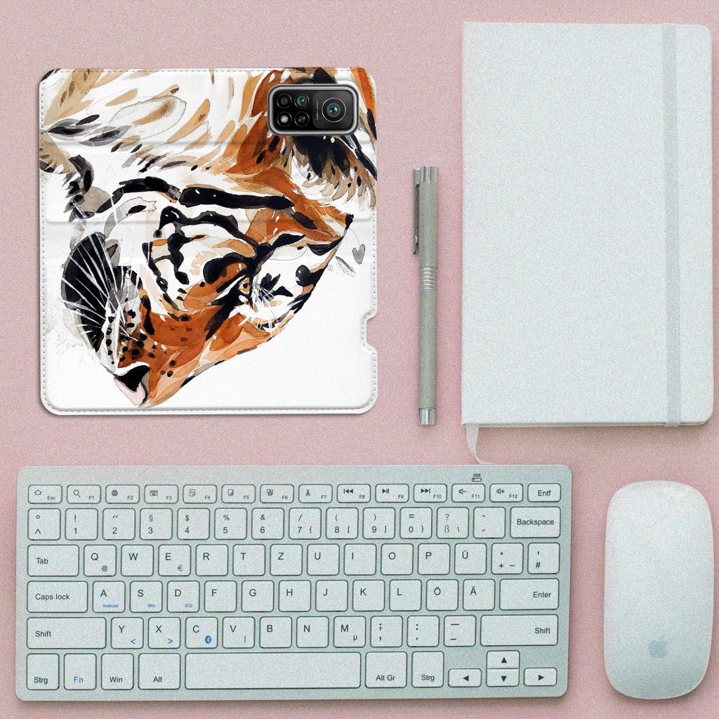 Bookcase Xiaomi Mi 10T | 10T Pro Watercolor Tiger
