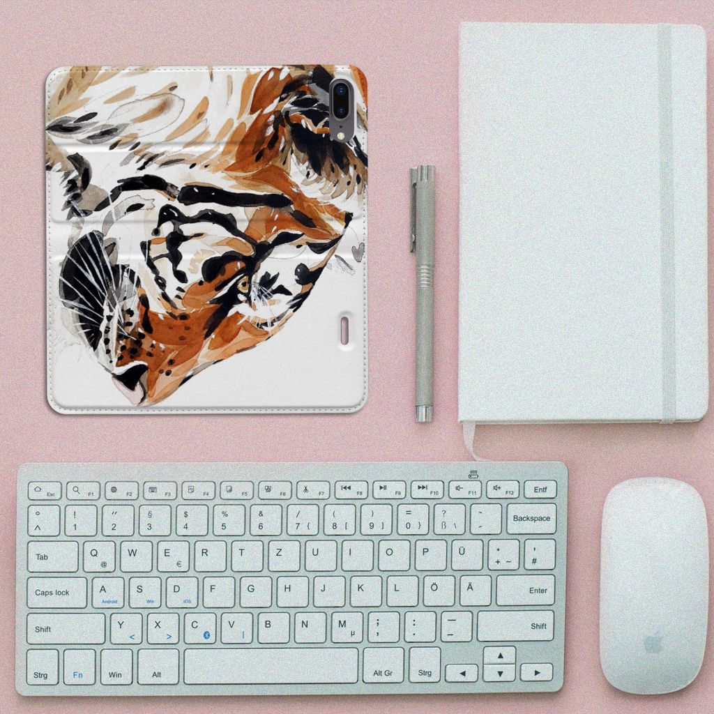 Bookcase Apple iPhone 7 Plus | 8 Plus Watercolor Tiger
