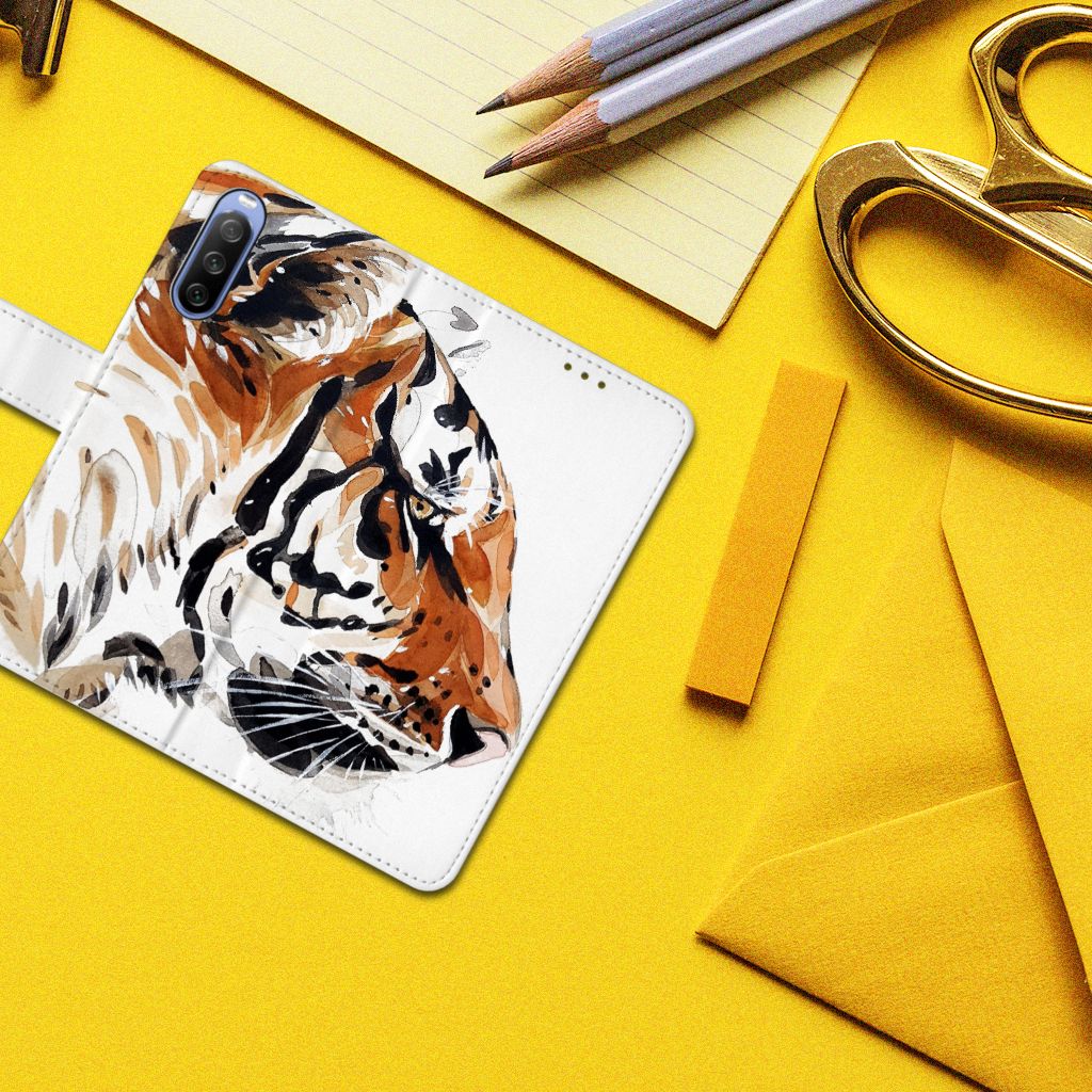 Hoesje Sony Xperia 10 III Watercolor Tiger
