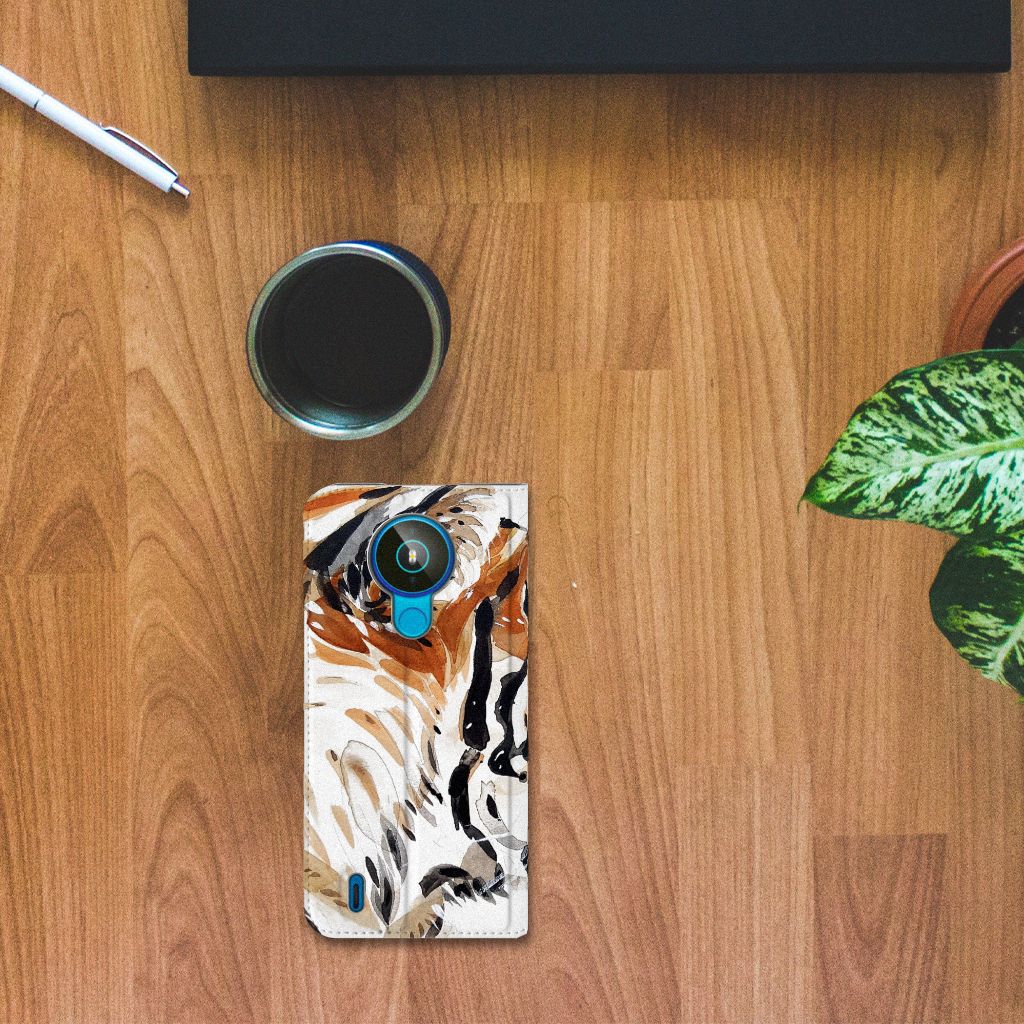 Bookcase Nokia 1.4 Watercolor Tiger