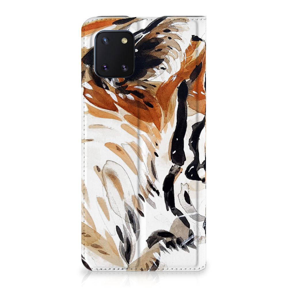 Bookcase Samsung Galaxy Note 10 Lite Watercolor Tiger