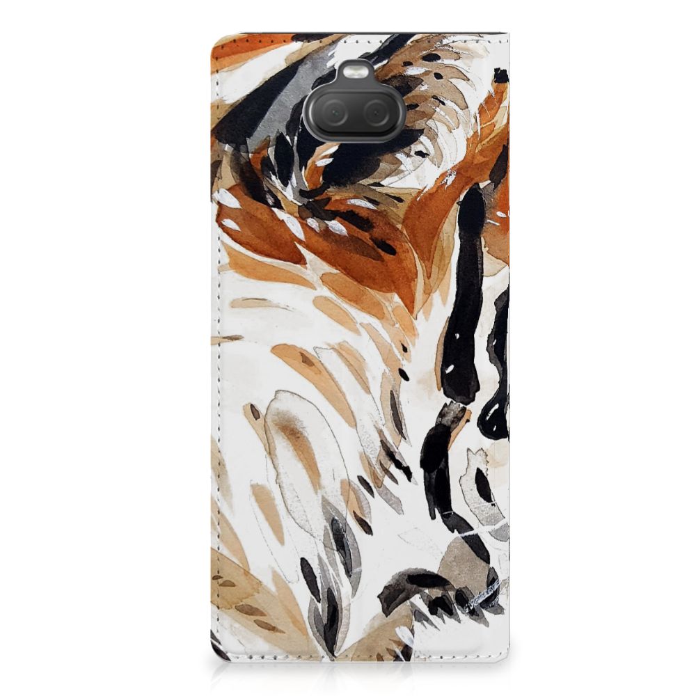Bookcase Sony Xperia 10 Plus Watercolor Tiger