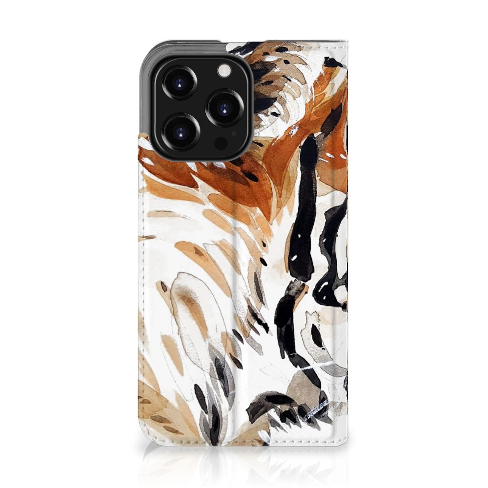 Bookcase iPhone 13 Pro Watercolor Tiger