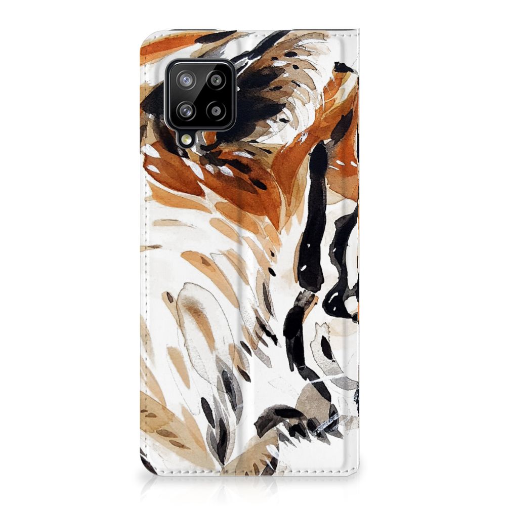 Bookcase Samsung Galaxy A42 Watercolor Tiger