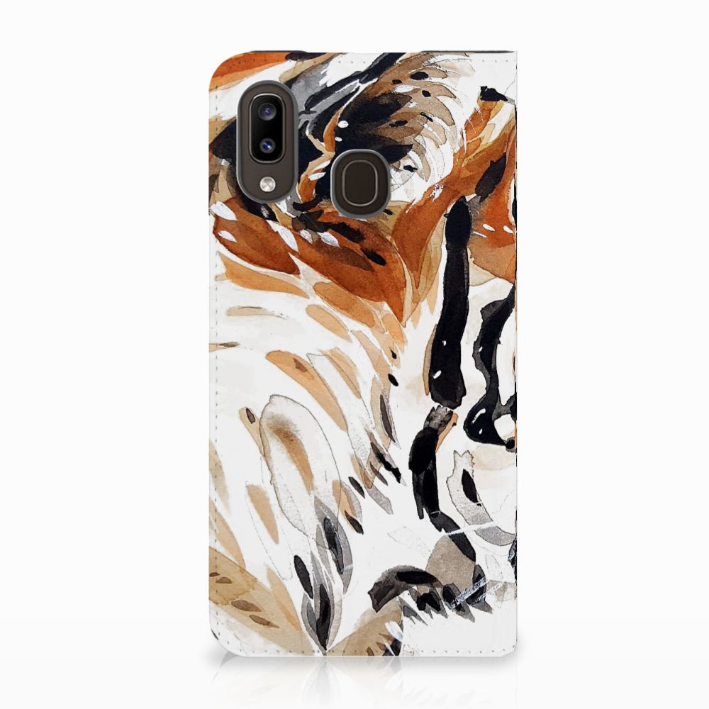 Bookcase Samsung Galaxy A30 Watercolor Tiger