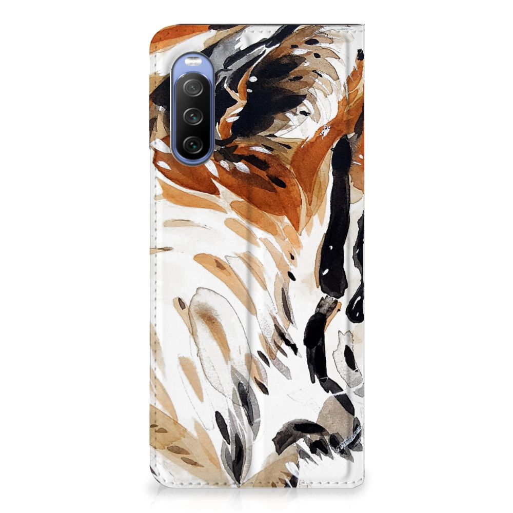 Bookcase Sony Xperia 10 III Watercolor Tiger