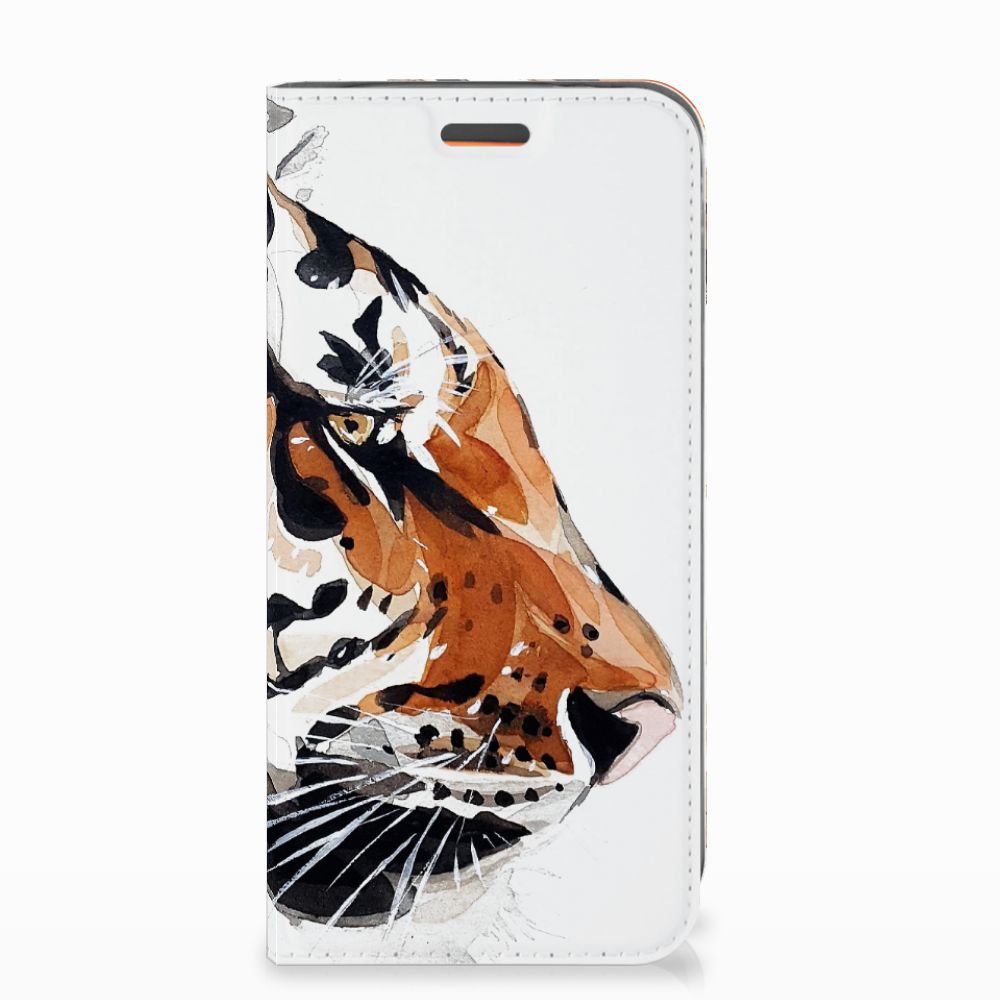 Bookcase Motorola Moto E5 Play Watercolor Tiger