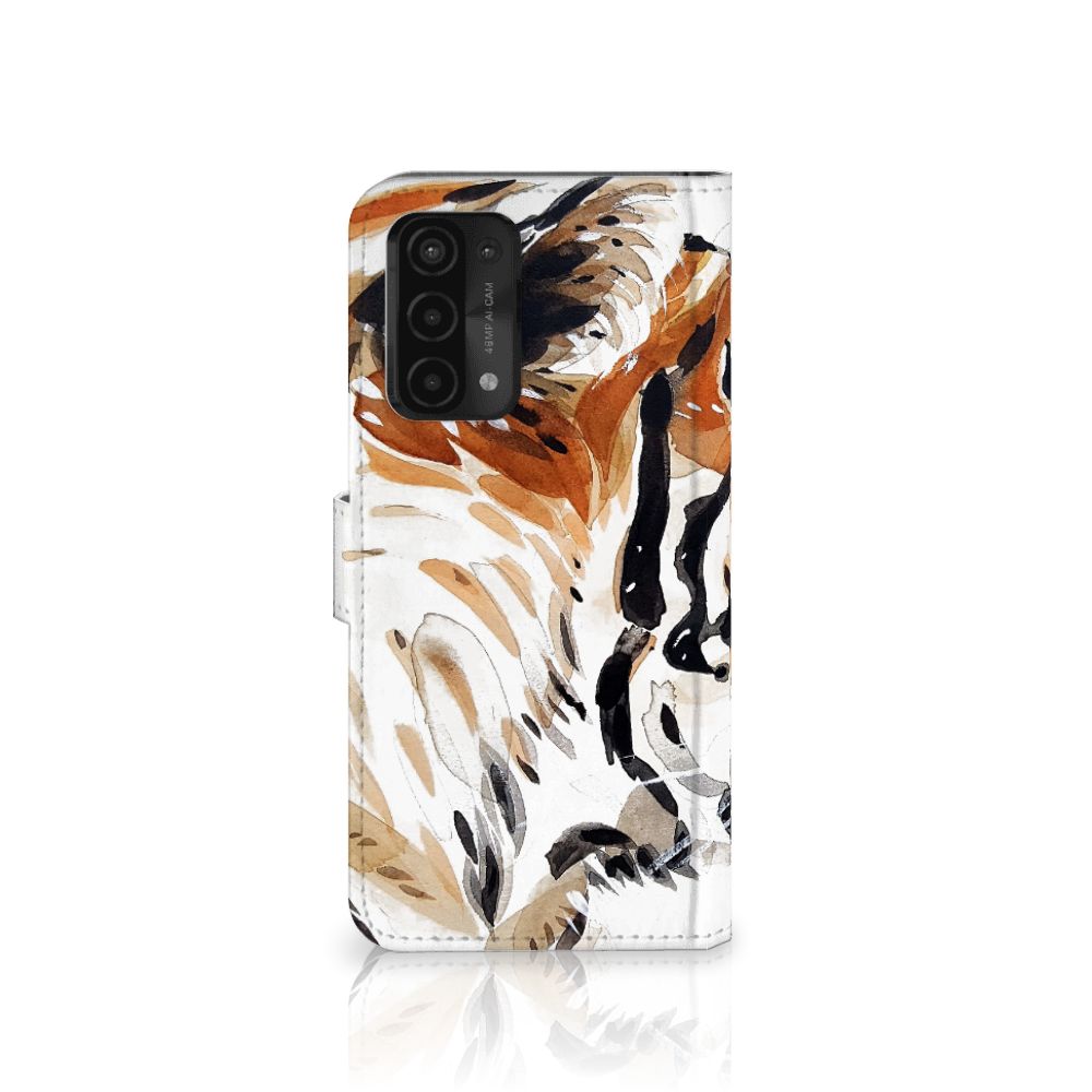 Hoesje OPPO A54 5G | A74 5G | A93 5G Watercolor Tiger