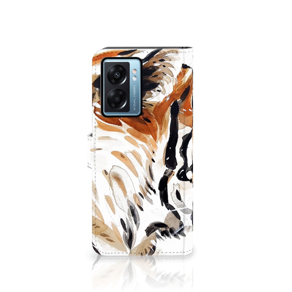 Hoesje OPPO A77 5G | A57 5G Watercolor Tiger