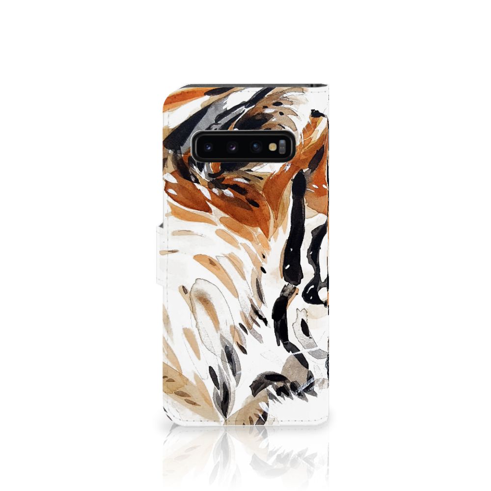 Hoesje Samsung Galaxy S10 Watercolor Tiger