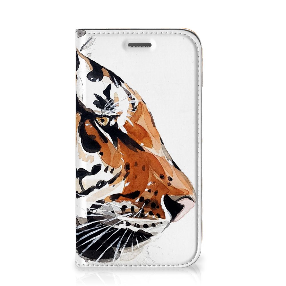 Bookcase Samsung Galaxy Xcover 4s Watercolor Tiger