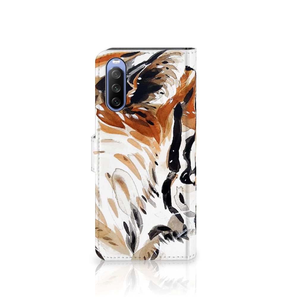 Hoesje Sony Xperia 10 III Watercolor Tiger