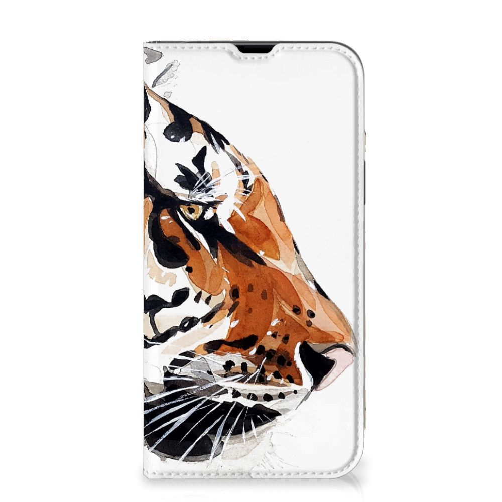 Bookcase iPhone 13 Pro Max Watercolor Tiger