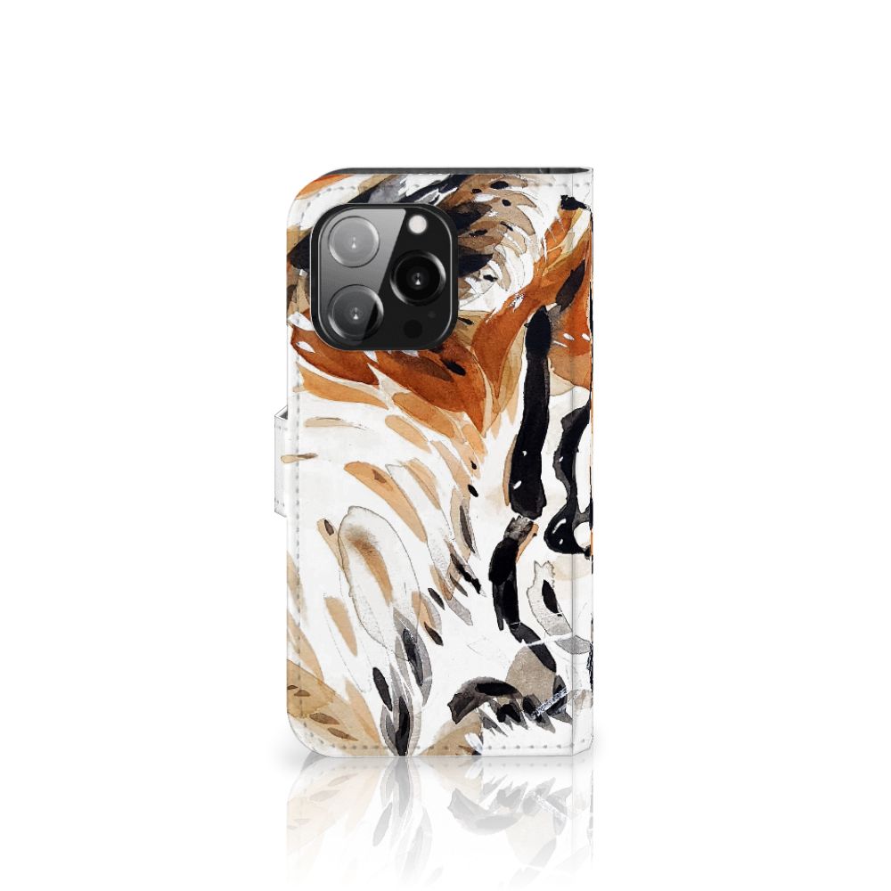 Hoesje iPhone 13 Pro Watercolor Tiger
