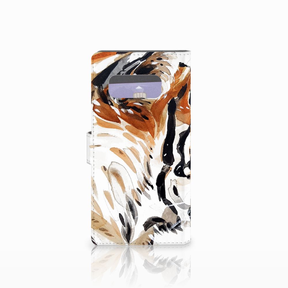 Hoesje Samsung Galaxy Note 8 Watercolor Tiger