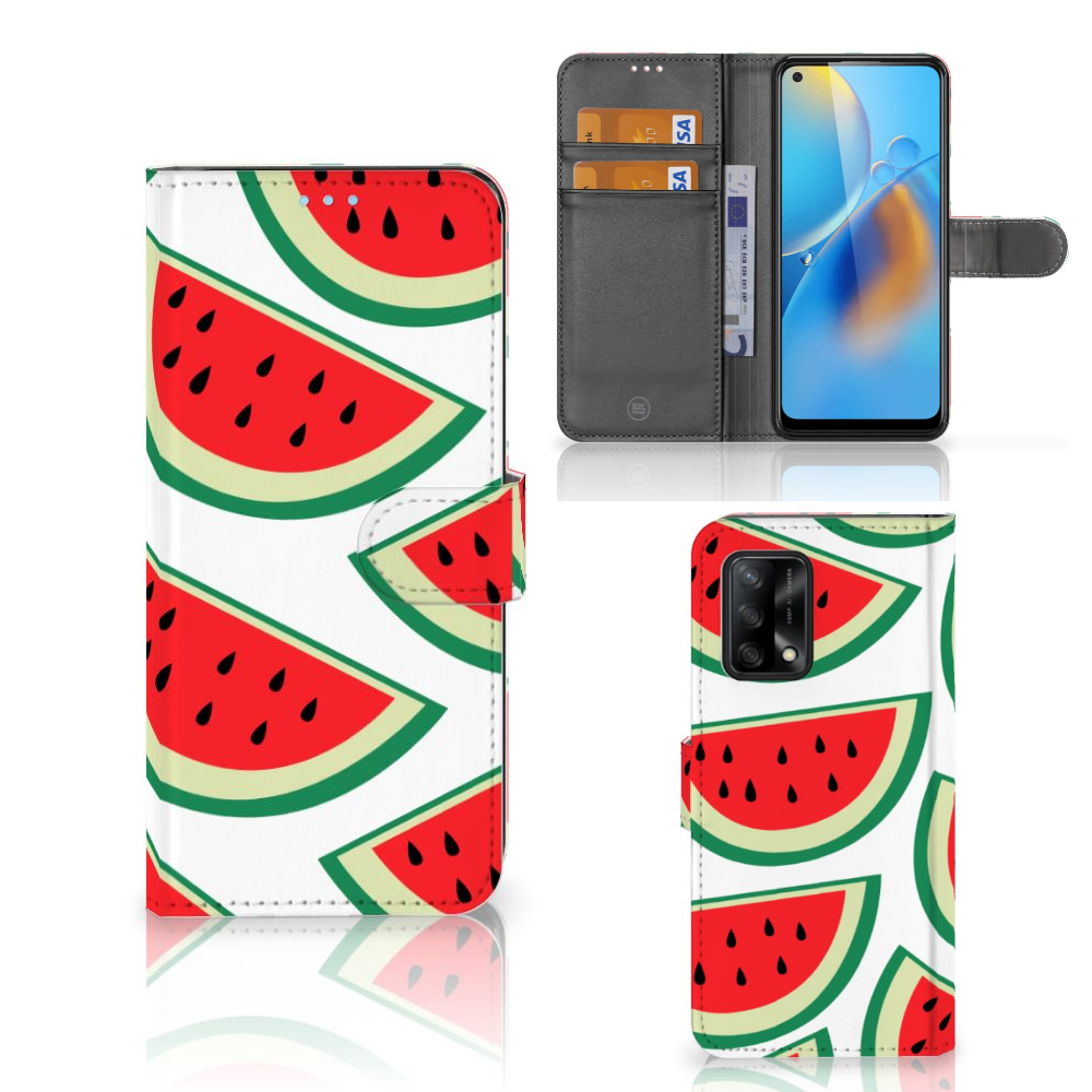 OPPO A74 4G Book Cover Watermelons