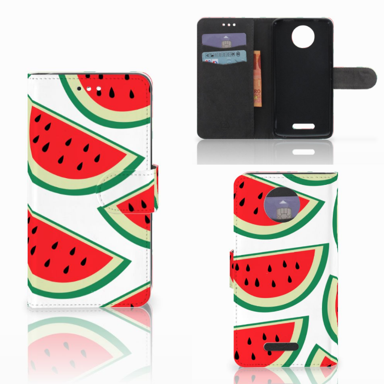 Motorola Moto C Plus Book Cover Watermelons