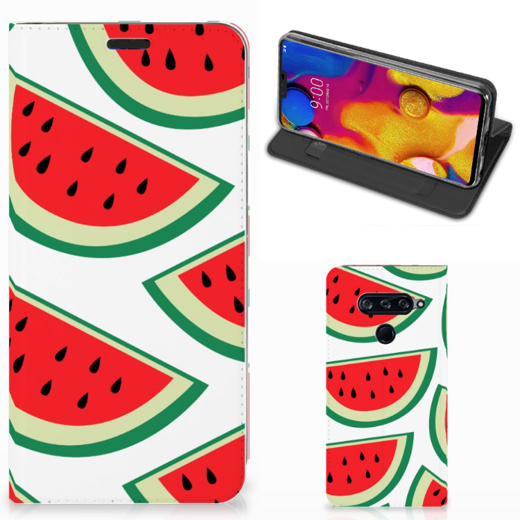 LG V40 Thinq Flip Style Cover Watermelons