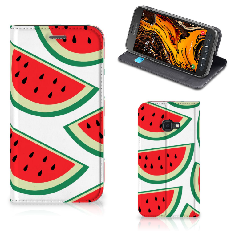 Samsung Galaxy Xcover 4s Flip Style Cover Watermelons