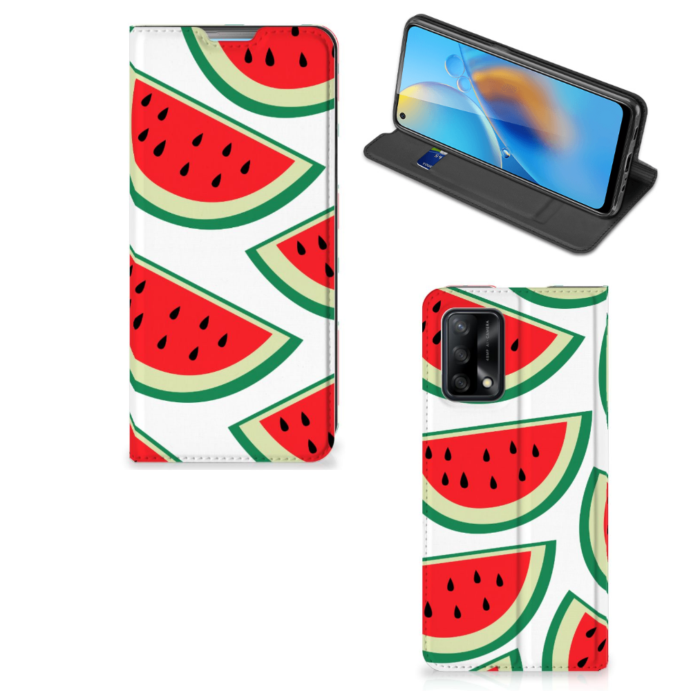 OPPO A74 4G Flip Style Cover Watermelons