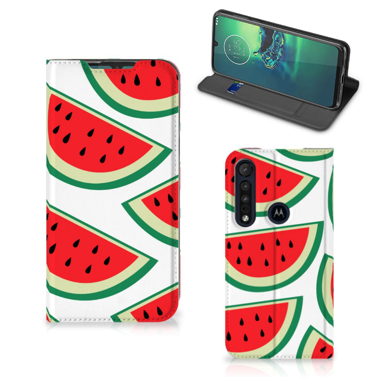 Motorola G8 Plus Flip Style Cover Watermelons