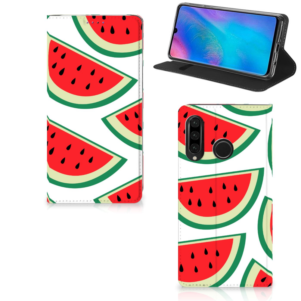 Huawei P30 Lite New Edition Flip Style Cover Watermelons