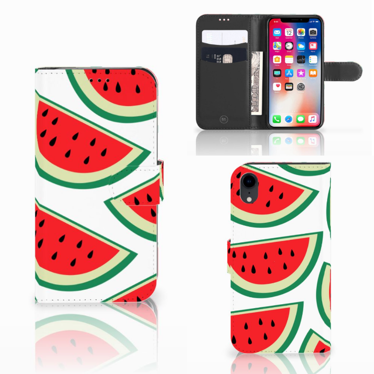 Apple iPhone Xr Uniek Boekhoesje Watermelons