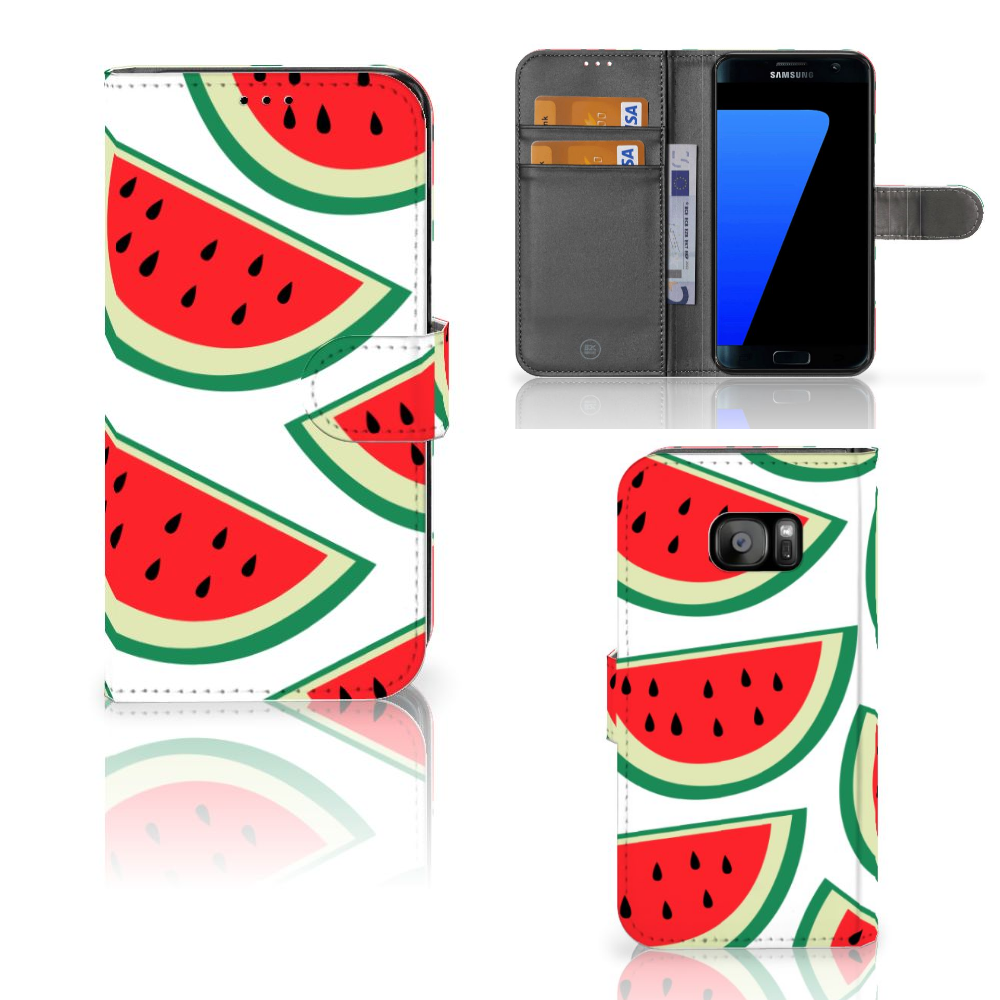 Samsung Galaxy S7 Edge Uniek Boekhoesje Watermelons