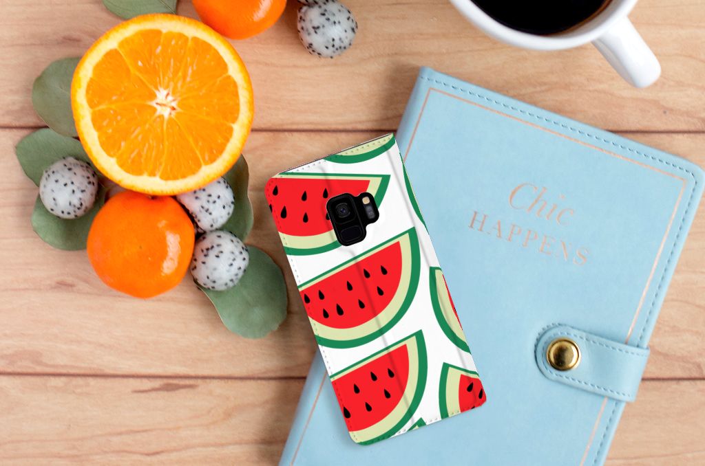 Samsung Galaxy S9 Flip Style Cover Watermelons