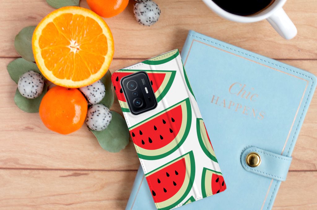 Xiaomi 11T | Xiaomi 11T Pro Flip Style Cover Watermelons