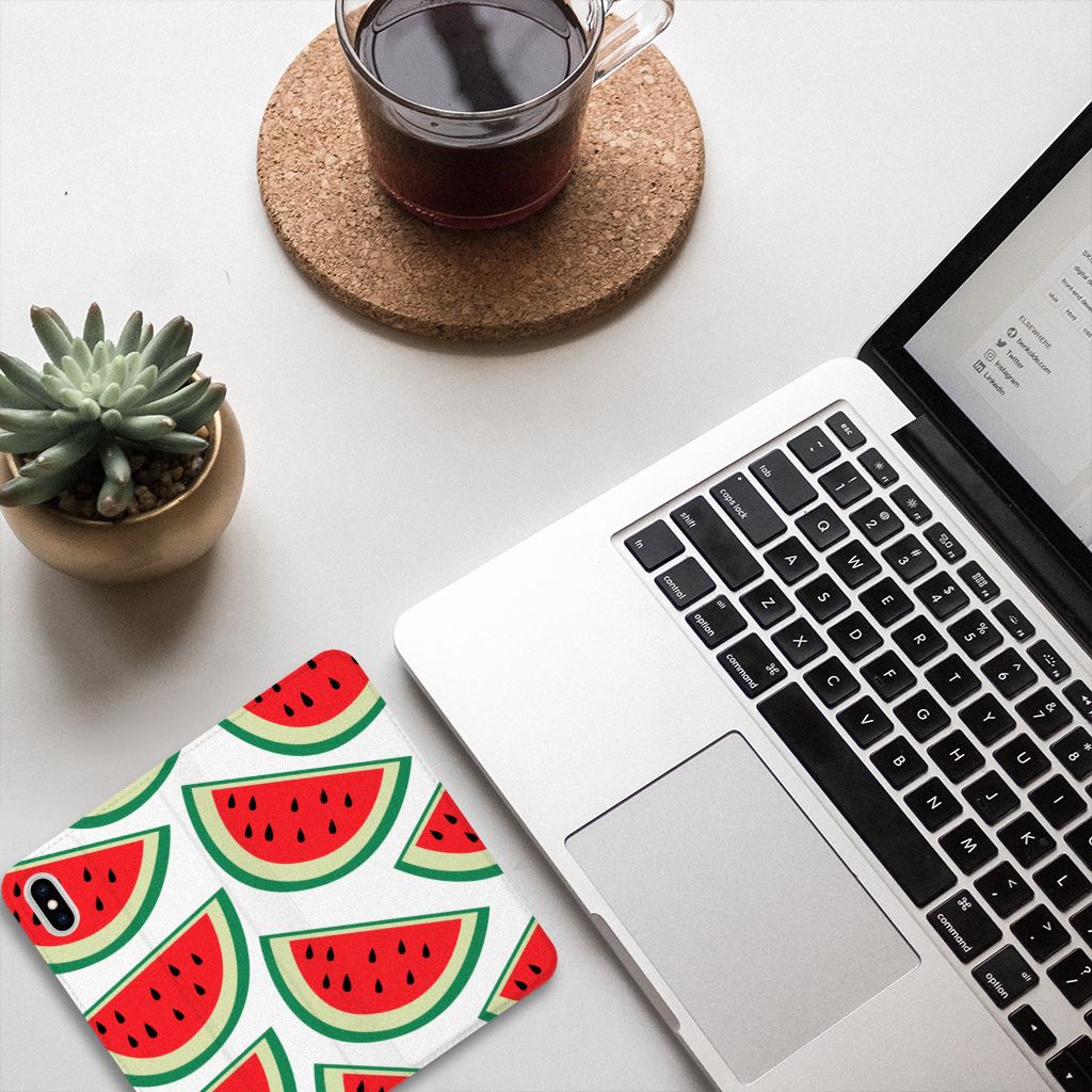 Apple iPhone Xs Max Flip Style Cover Watermelons