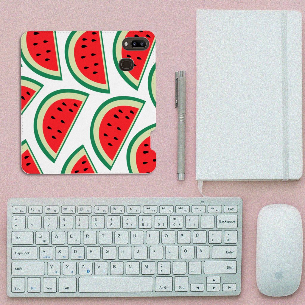 Samsung Galaxy A30 Flip Style Cover Watermelons