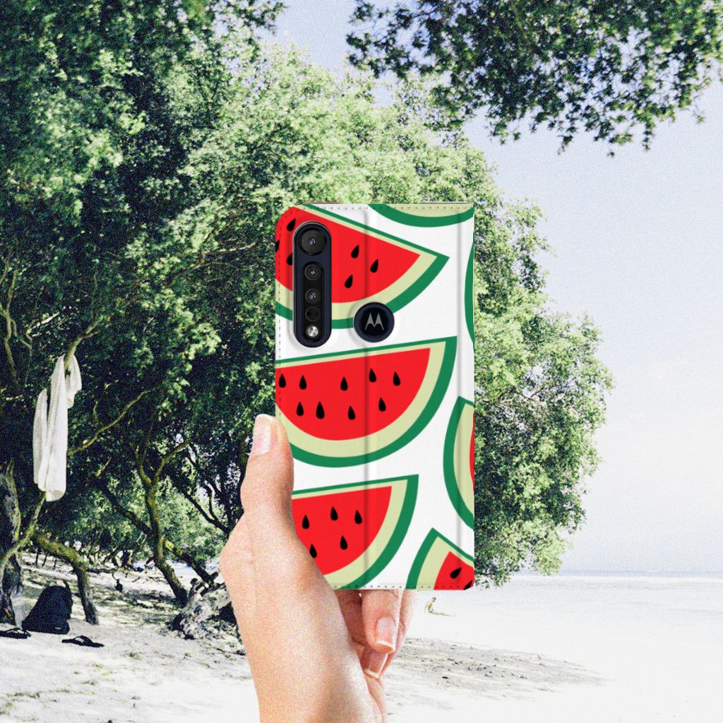 Motorola G8 Plus Flip Style Cover Watermelons