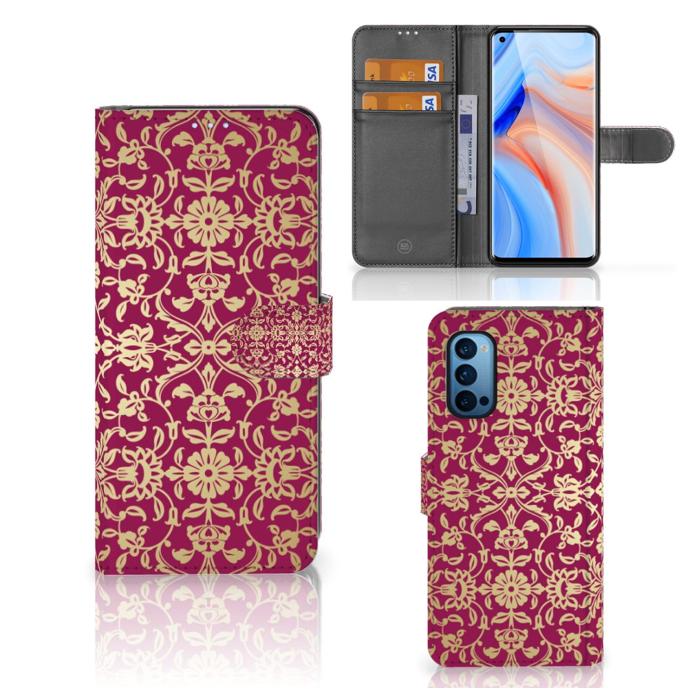 Wallet Case OPPO Reno 4 Pro 5G Barok Pink