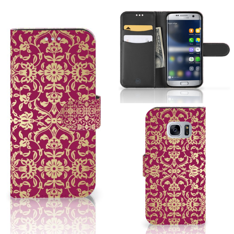 Wallet Case Samsung Galaxy S7 Barok Pink
