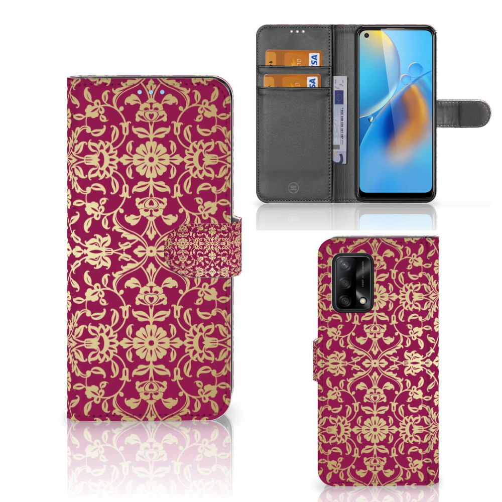 Wallet Case OPPO A74 4G Barok Pink
