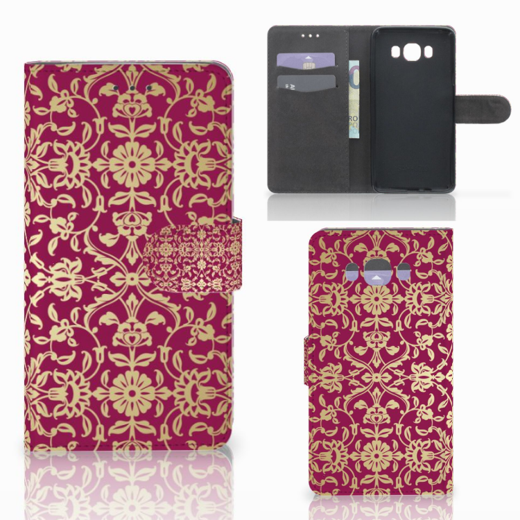 Wallet Case Samsung Galaxy J7 2016 Barok Pink