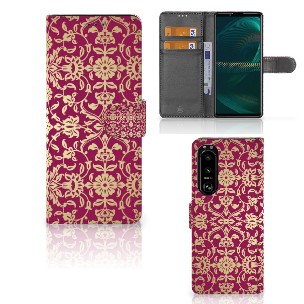 Wallet Case Sony Xperia 5III Barok Pink