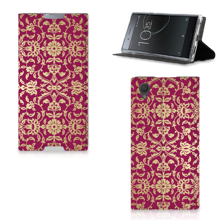 Sony Xperia L1 Standcase Hoesje Design Barok Pink
