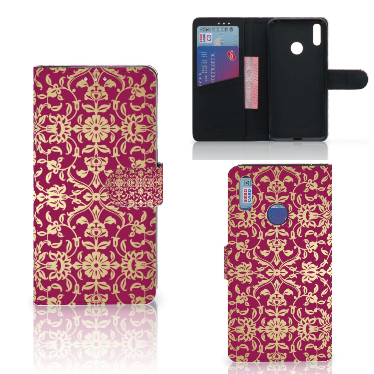 Wallet Case Huawei Y7 (2019) Barok Pink
