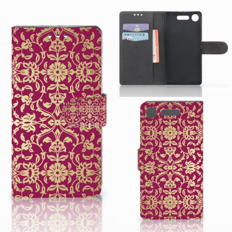 Wallet Case Sony Xperia XZ1 Barok Pink