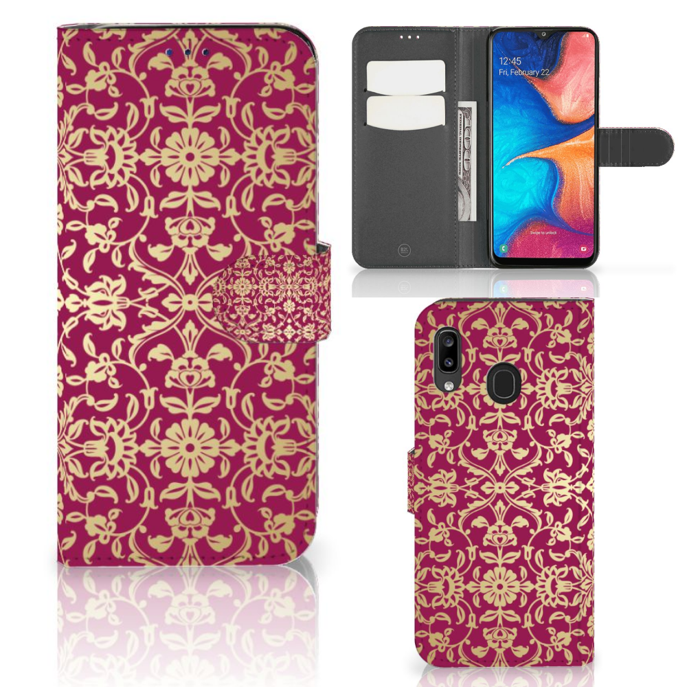 Wallet Case Samsung Galaxy A30 Barok Pink