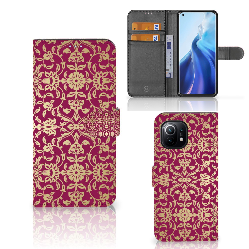 Wallet Case Xiaomi Mi 11 Barok Pink